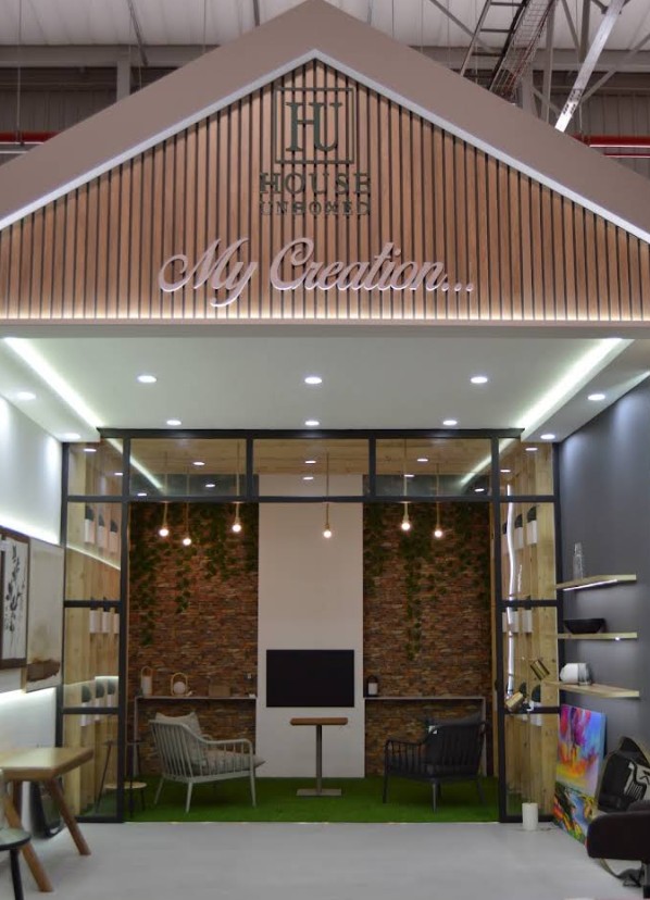 The gabled My Creation studio façade inside the House Unboxed showroom